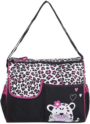 

Baby Bucket Nappy Changing Mummy Handbag "Leopard" Pattern Backpack Diaper Bag(White)