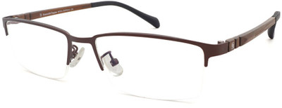 EMERALD ZEGNA Half Rim Rectangle Frame(55 mm