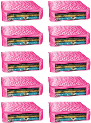 

Atorakushon plain 10 pcs Saree Sari Dress Protection Suit Kurti Shirt Trouser Dupatta Bedsheet Pillow cover at 10satsaree cvr(Pink)
