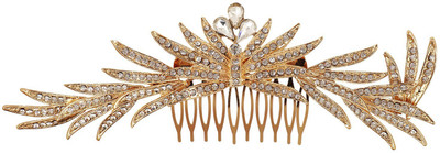 

Pink Rose Princess Charm Hair Pin(Gold, White)