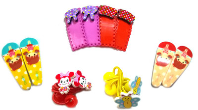 

OBEROI TRENDY Tic Tac Clip, Rubber Band(Multicolor)