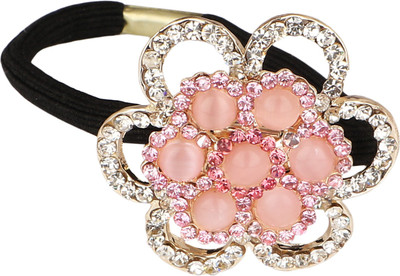 

Pink Rose Princess Charm Rubber Band(Pink)