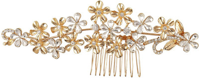 

Pink Rose Princess Charm Hair Pin(Gold, White)