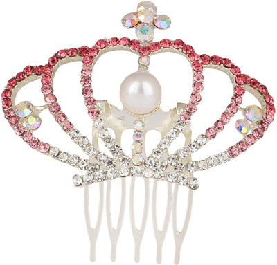 Pink Rose Princess Charm Hair Pin(Pink)