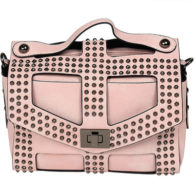 KaryJerry Women Casual Pink, Black Flex Sling Bag, Black;pink