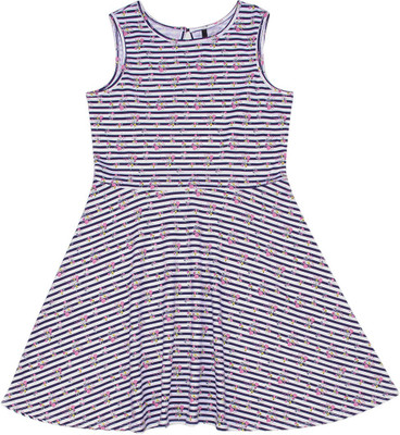 

United Colors of Benetton Girls Casual Dress(White, Sleeveless, 902