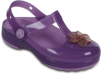 Crocs Girls Slip-on Clogs(Purple, Black