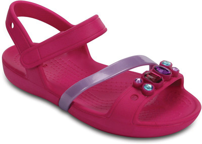 

Crocs Girls Slip-on Sports Sandals(Pink, Black