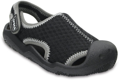 

Crocs Girls Slip-on Sports Sandals(Grey, Black/white