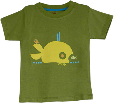 

Ssmitn Boys Animal Print Cotton T Shirt(Green, Pack of 2