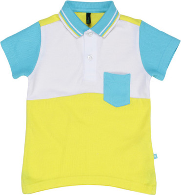 

United Colors of Benetton Boys Solid Cotton T Shirt(Yellow, Pack of 1, 903