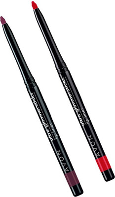 

Avon Anew True Color Glimmerstick Lip Liner (set of 2)(Deep Plum-True Red)