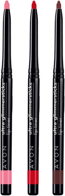 

Avon Anew True Color Glimmerstick Lip Liner (set of 3)(Pink Cashmere-True Red-Chocolate)