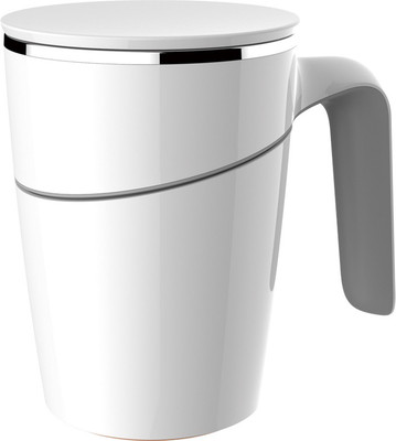 

Primeway Artiart Suction Coffee Plastic, Stainless Steel Mug(470 ml), White
