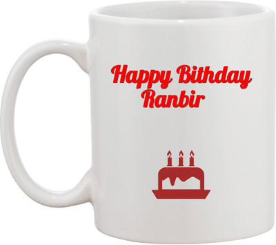 

Awesum Happy birthday Ranbir Ceramic Mug(350 ml), White