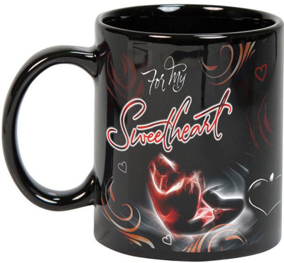 

Prithish For My Sweetheart Black Ceramic Mug(330 ml), Multicolor