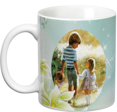 

Prithish Cute Sister Ceramic Mug(330 ml), Multicolor