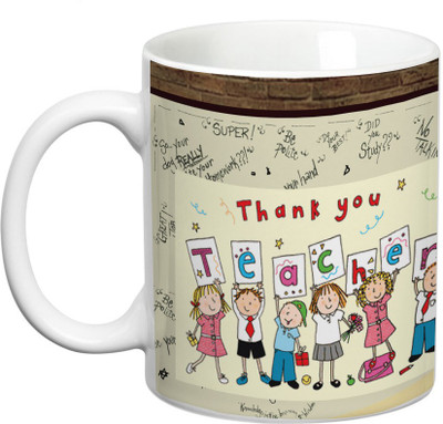 

Prithish Thank You Teacher Design 2 Ceramic Mug(330 ml), Multicolor