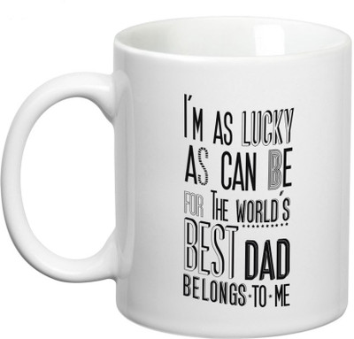 

Prithish World's Best Dad Belongs To Me Ceramic Mug(330 ml), Multicolor
