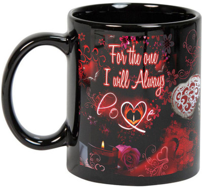 

Prithish For The One I Will Always Love Black Ceramic Mug(330 ml), Multicolor