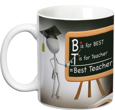 

Prithish Best Teacher Ceramic Mug(330 ml), Multicolor