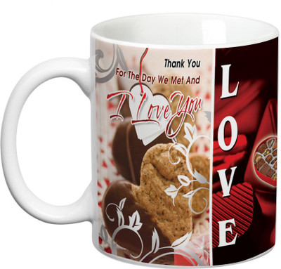 

Prithish Your Love Has Touched My Soul Ceramic Mug(330 ml), Multicolor