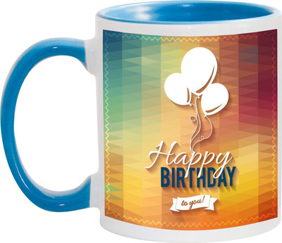 

Awesum Happy Birthday to you Ceramic Mug(350 ml), Multicolor