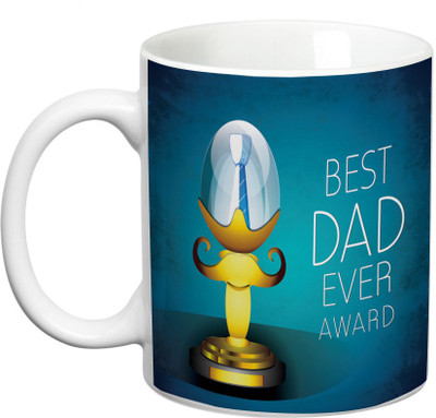 

Prithish Best Dad Ever Award Ceramic Mug(330 ml), Multicolor