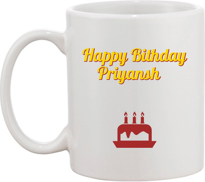 

Awesum Happy birthday Priyansh Ceramic Mug(350 ml), White