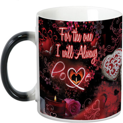 

Prithish For The One I Will Always Love Black Magic Ceramic Mug(330 ml), Multicolor