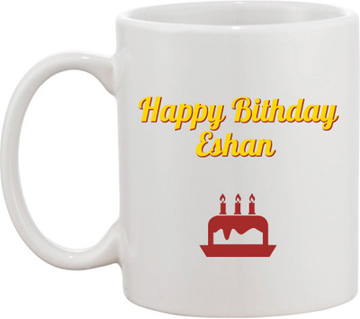 

Awesum Happy Birthday Eshan Ceramic Mug(350 ml), White