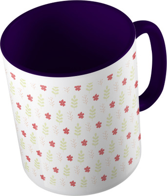 

MiiCreations Printed Two Tone Blue And White Pattern Ceramic Mug(325 ml)