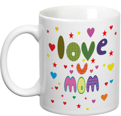 

Prithish Love You Mom Ceramic Mug(330 ml), Multicolor
