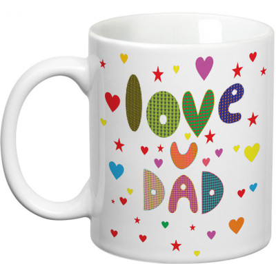 

Prithish Love You Dad Ceramic Mug(330 ml), Multicolor