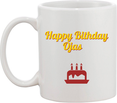 

Awesum Happy Birthday Ojas Ceramic Mug(350 ml), White