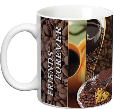 

Prithish Friends Forever Ceramic Mug(330 ml), Multicolor