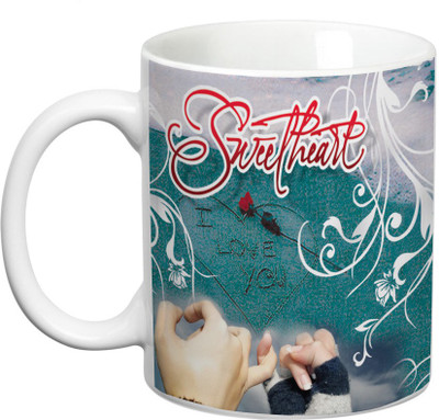 

Prithish Sweetheart. I Love You Ceramic Mug(330 ml), Multicolor