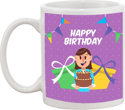 

Awesum Happy Birthday Ceramic Mug(350 ml), White