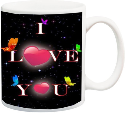 

ME&YOU Gift for Husband/Wife/Boyfriend/Girlfriend/lover;I Love You colorful Titale HD Print Ceramic Mug(325 ml), Multicolor
