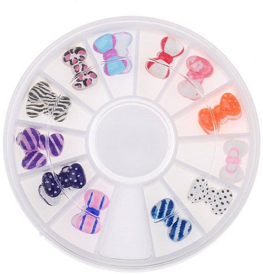 

Azzuro 12 Colors Tie Bow Nail Studd Wheel(Multicolor)
