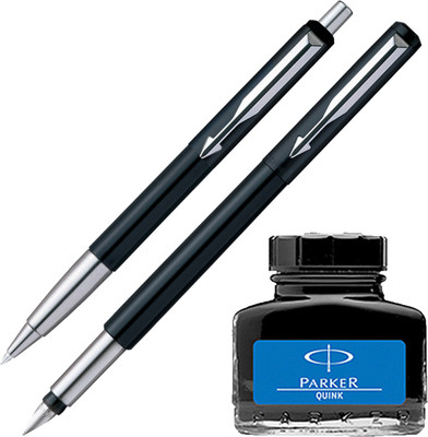 

Parker Vector Standard Sets Fountain Pen & Ball Pen with Blue Quink Ink Bottle(Pack of 2)