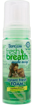 

Tropiclean Fresh Breath Pet Foam Plaque Remover Mint Cologne(133 ml)