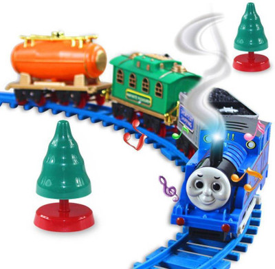 

HALO NATION Thomas Battery Operated Toy Train Track With Puffing Smoke, Light & Sound from Engine(Blue)