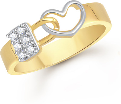 

VK Jewels Love Lock Alloy Cubic Zirconia Gold-plated Plated Ring