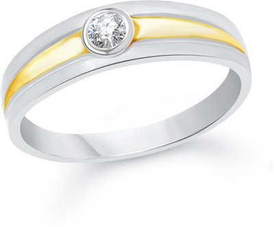 

VK Jewels Simple Single Stone Alloy Cubic Zirconia Gold-plated Plated Ring