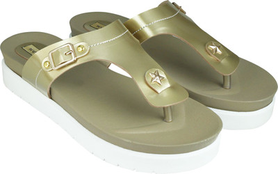 

Adorn Women Gold Flats