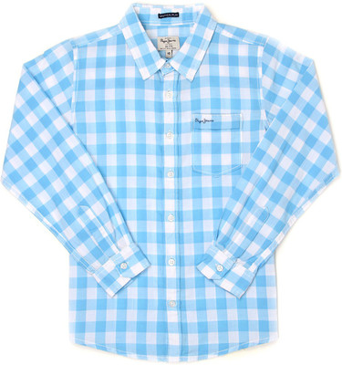 

Pepe Jeans Boys Checkered Casual Blue Shirt
