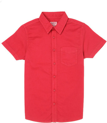 Pepe Jeans Boys Solid Casual Red Shirt