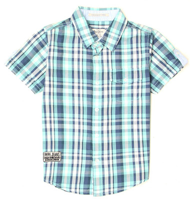 

Pepe Jeans Boys Checkered Casual Blue, Green Shirt, Aqua