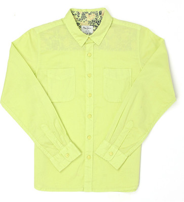 

Pepe Jeans Boys Solid Casual Green Shirt, Lime